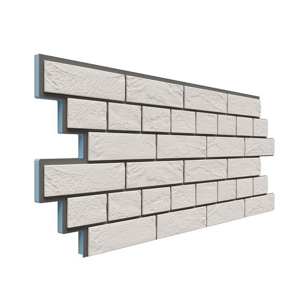 Фасадная термопанель Доломит Венецианский кирпич 20 мм Белый купить в Котласе