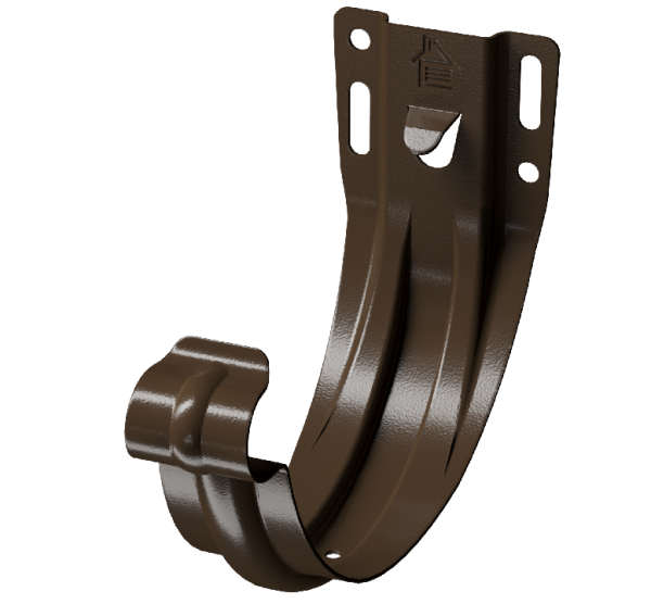 Карнизный кронштейн (штампованный) D125 Döcke STAL PREMIUM Каштан, (RAL 8017) купить в Котласе