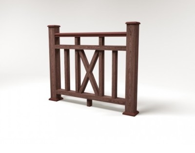 Ограждение из ДПК FG6 шоколад