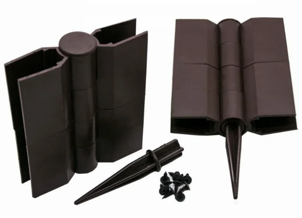 Угловой (стыковочный) шарнир для грядкок ДПК 150мм коричневый купить в Котласе