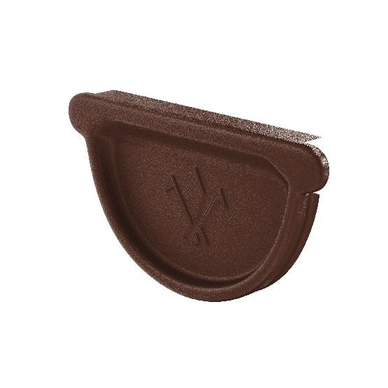 Водосток Aquasistem, Система 150/100 - Заглушка желоба универсальная RAL 8017 Коричневый matt купить в Котласе