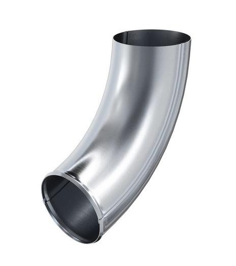 Водосток Aquasistem, Система 125x90 - Колено трубы сливное оцинковка купить в Котласе