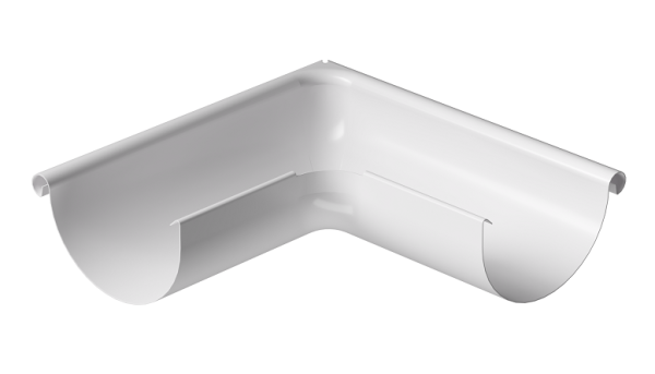 Угол внешний 90° D125 Döcke STAL PREMIUM Пломбир, (RAL 9010) купить в Котласе