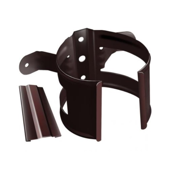 Водосток Grand Line 125x90 – Хомут трубы (на дерево) RAL 8017 купить в Котласе