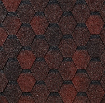 Гибкая черепица EURASIA Docke, Коллекция ШЕСТИГРАННИК Красный