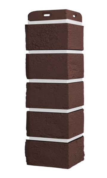 Угол Grand Line состаренный кирпич Элит каштан, ШОВ белай купить в Котласе