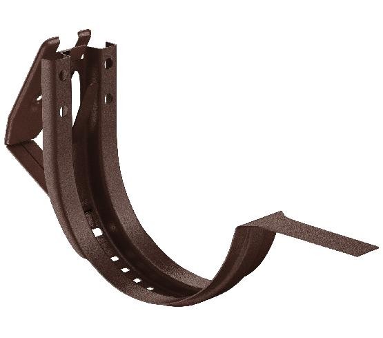 Водосток Aquasistem, Система 150/100 - Крюк крепления желоба короткий регулируемый RAL 8017 Коричневый matt купить в Котласе