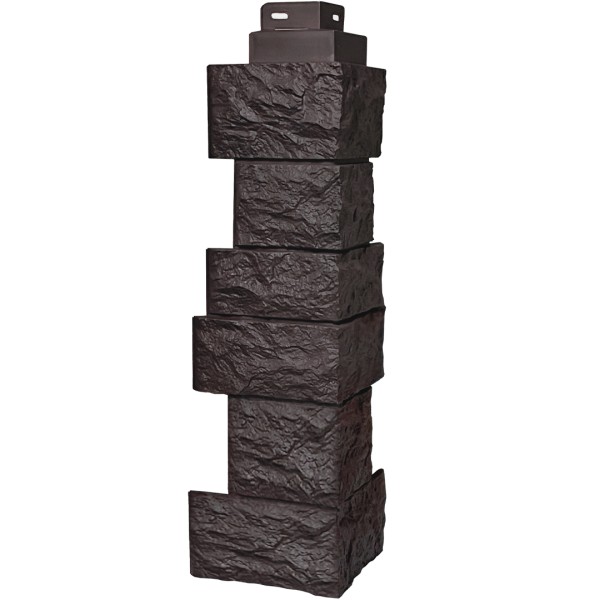 Угол наружный FineBer “Дикий камень” Коричневый купить в Котласе