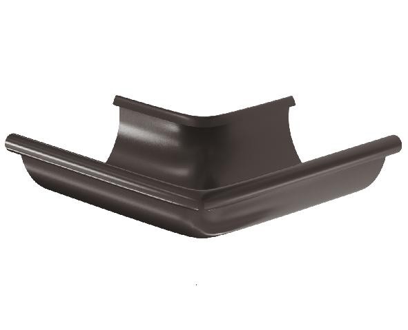 Водосток Aquasistem, система 125x90 - Угол желоба, наружный 90° RR 32 Тёмно-Коричневый купить в Котласе