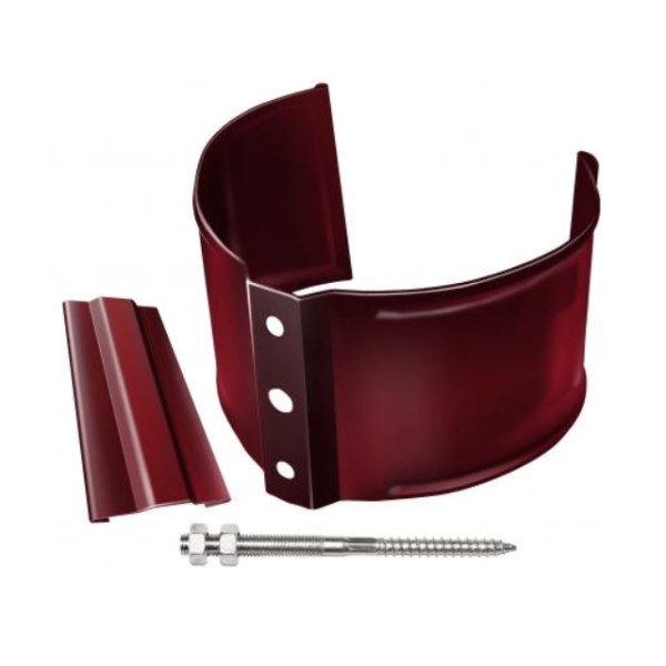 Водосток Grand Line 125x90 – Кронштейн трубы на камень RAL 3005 купить в Котласе