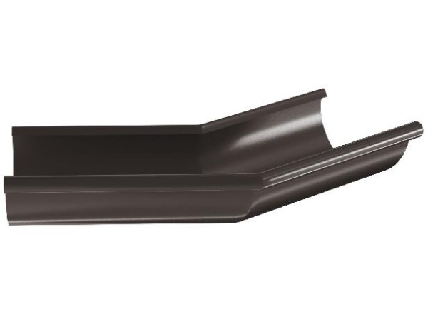 Водосток Aquasistem, система 125x90 - Угол желоба, наружный 135° RR 32 Тёмно-Коричневый купить в Котласе