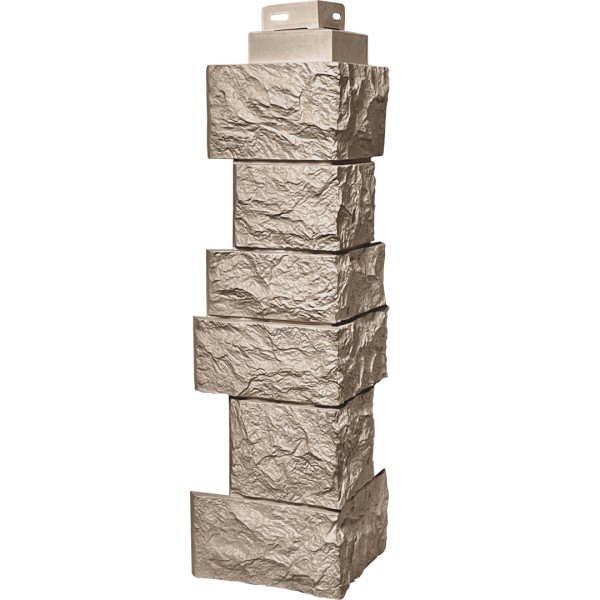 Угол наружный FineBer “Дикий камень” Песочный купить в Котласе