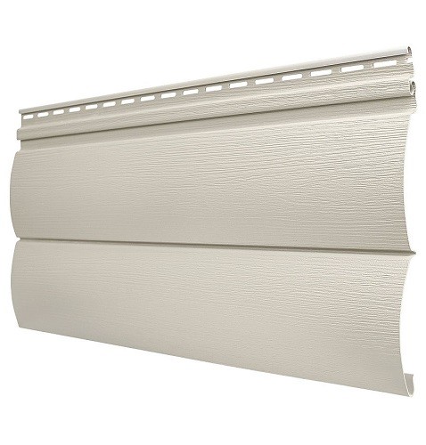 Виниловый сайдинг Tecos - Оцилиндрованный брус двойной (под бревно), Слоновая кость купить в Котласе