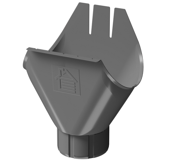 Воронка желоба D125 Döcke STAL PREMIUM Графит, (RAL 7024) купить в Котласе