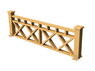 Ограждения декоративное ДПК GRINDERDECO  Бэйли песчаник