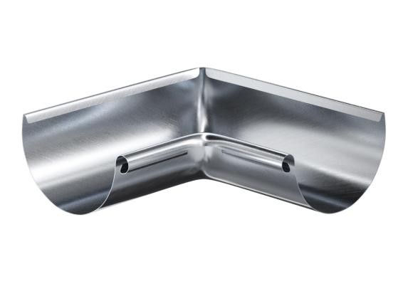 Водосток Aquasistem, Система 125x90 - Угол желоба внутренний оцинковка 90° купить в Котласе