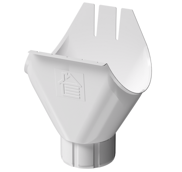 Воронка желоба D125 Döcke STAL PREMIUM Пломбир, (RAL 9010) купить в Котласе