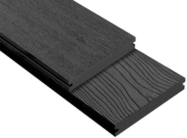 Террасная доска ДПК Outdoor 3D полнотелая STORM/OCEAN BLACK черная купить в Котласе