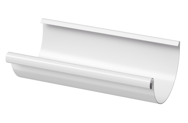 Желоб полукруглый D125 3 м Döcke STAL PREMIUM Пломбир, (RAL 9010) купить в Котласе