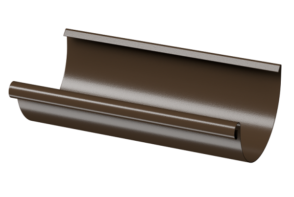 Желоб полукруглый D125 3 м Döcke STAL PREMIUM Каштан, (RAL 8017) купить в Котласе