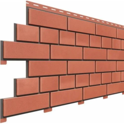 Фасадная панель Доломит Кирпич, Красный