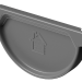 Заглушка желоба D125 Döcke STAL PREMIUM Графит, (RAL 7024) купить в Котласе