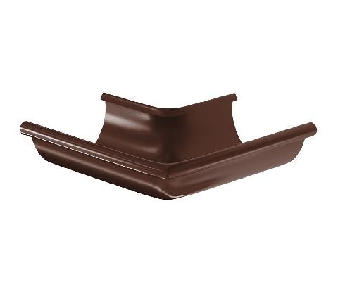 Водосток Aquasistem, система 150/100 - Угол желоба, наружный 90° RAL 8017 Коричневый купить в Котласе