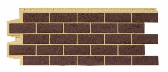 Фасадная панель Grand Line Состаренный кирпич Элит каштан, ШОВ песочный купить в Котласе