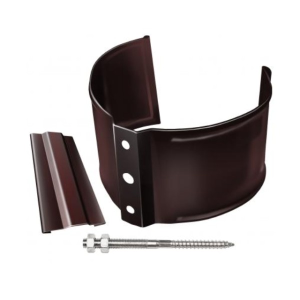 Водосток Grand Line 150x100 – Хомут трубы (на кирпич) RAL 8017 купить в Котласе