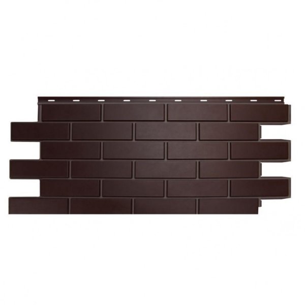 Фасадная панель Nordside, Гладкий Кирпич, Темно-коричневый купить в Котласе