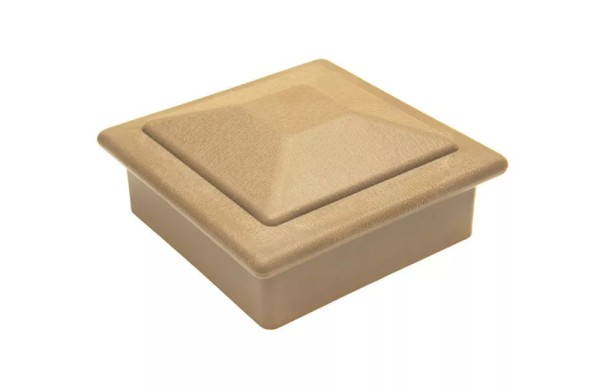 Крышка верхняя фигурная ПВХ для столба Deckart 100х100 Орех купить в Котласе