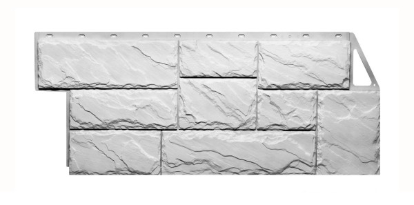 Фасайдинг Серия «Камень крупный»   Мелованный белый купить в Котласе