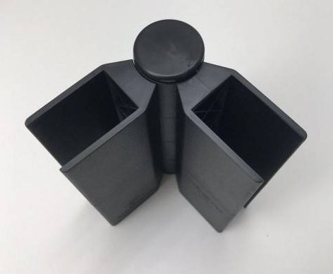 Угловой элемент поворотный, пластиковый от 60° до 300° для доски 150х25 мм из ДПК чёрный Holzhof купить в Котласе