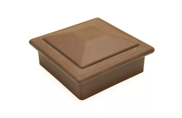 Крышка верхняя фигурная ПВХ для столба Deckart 100х100 Шоколад купить в Котласе