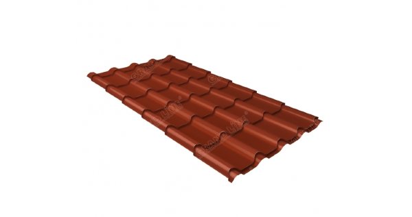 Металлочерепица камея 0,45 Drap RAL 8004 терракота купить в Котласе