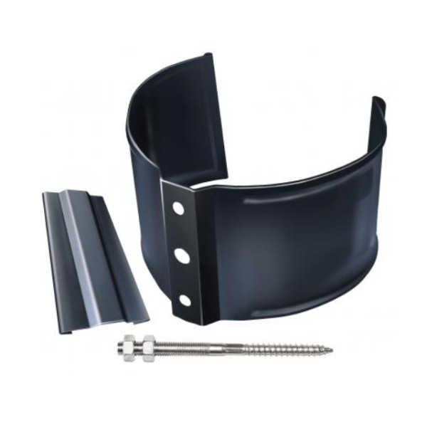 Водосток Grand Line 150x100 – Хомут трубы (на камень) RAL 7024 купить в Котласе