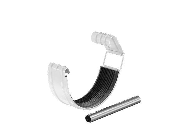 Водосток Aquasistem, система 150x100 - Соединитель желоба с резиновым уплотнителем RR 20 Мраморно-белый купить в Котласе