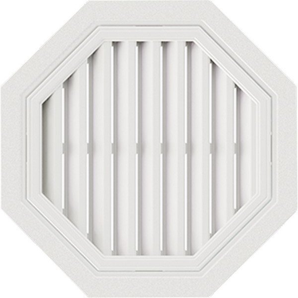 Восьмиугольная фронтонная вентиляционная решётка, Белая купить в Котласе