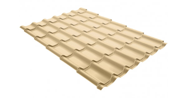 Металлочерепица классик 0,5 Satin RAL 1014 слоновая кость купить в Котласе