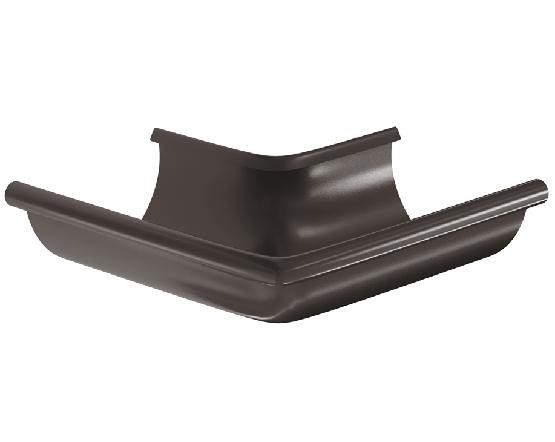 Водосток Aquasistem, система 125x90 -  Угол желоба, наружный 90° RR 32 Тёмно Коричневый купить в Котласе