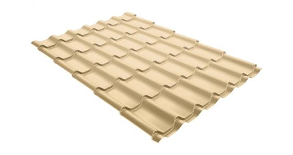 Металлочерепица классик 0,45 PE RAL 1014 слоновая кость купить в Котласе