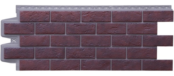 Фасадная панель Grand Line Состаренный кирпич Элит кофе (жжёный), ШОВ темно-бежевый купить в Котласе