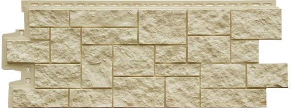 Фасадная панель Grand Line Дикий камень Стандарт бежевый купить в Котласе