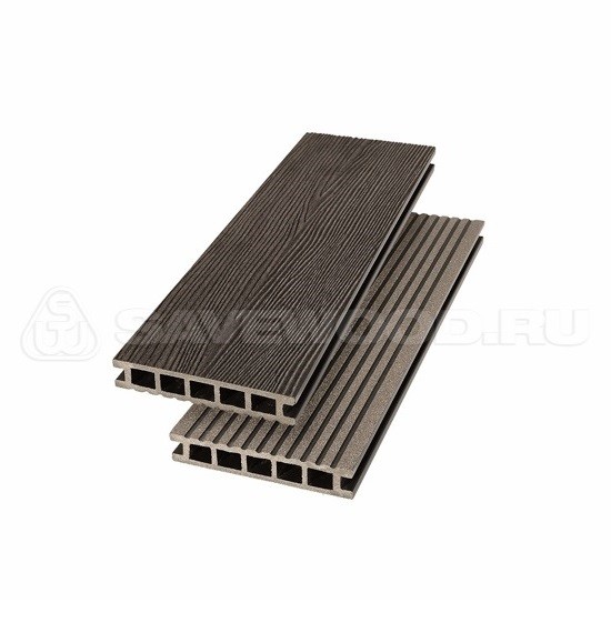 Террасная доска из ДПК SW Ornus радиальный распил темно-коричневый купить в Котласе