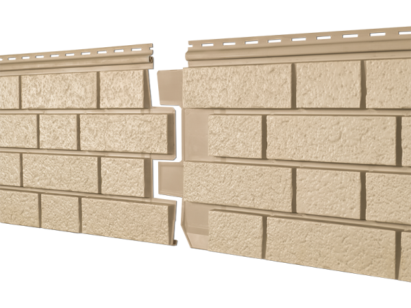 Фасадная панель Ю-пласт Стоун Хаус S-Lock Клинкер песочный купить в Котласе