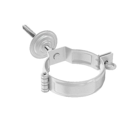 Водосток Aquasistem, система 125x90 - Комплект крепления трубы RR 20 Мраморно-белый купить в Котласе