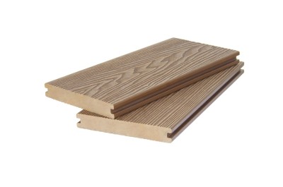 Доска террасная 3D фактура дерева POLIVAN GROUP двухсторонняя полнотелая SINGARAJA песочный