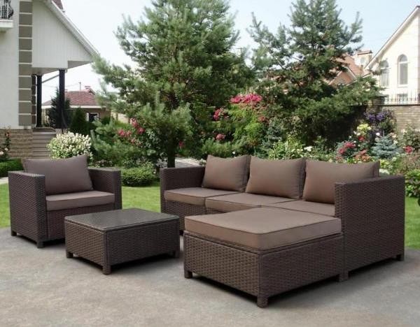 Комплект мебели AFINA плетеной из иск. ротанга YR821A Brown/Beige купить в Котласе