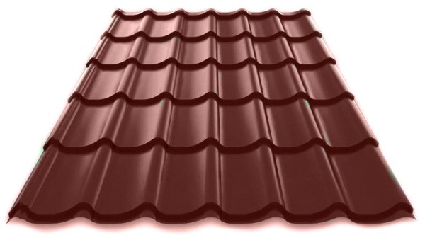 Металлочерепица Металл Профиль Norman полиэстер 0,5 сталь RAL 8017 коричневый купить в Котласе