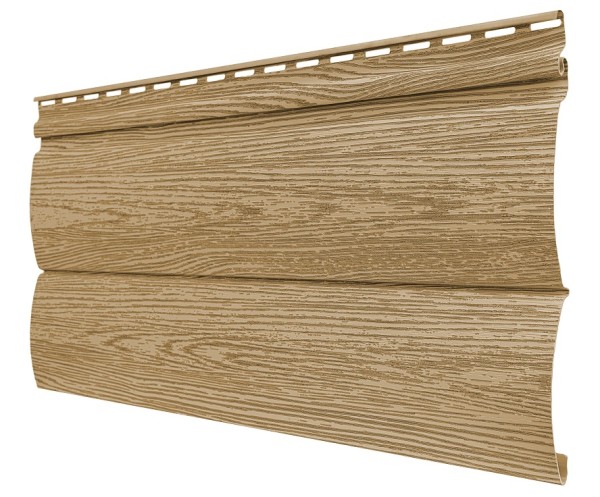 Виниловый сайдинг tecos, серия lux - оцилиндрованный брус двойной, - ангарская сосна купить в Котласе